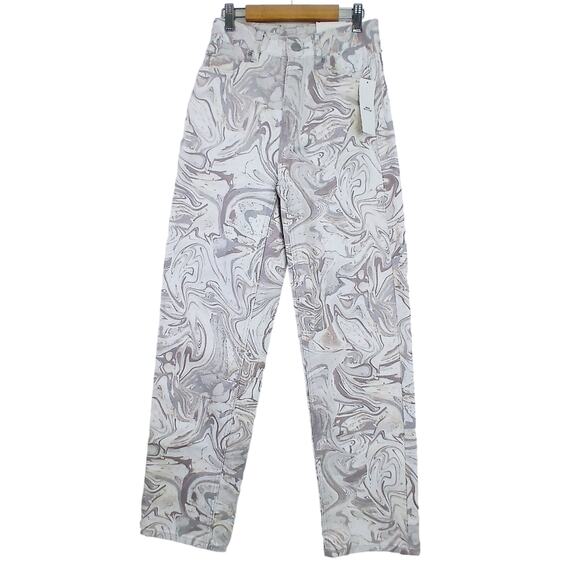 Urban Outfitters SZ 24 BDG High-Rise Baggy Jean Marble Print NWT - Picture 2 of 7